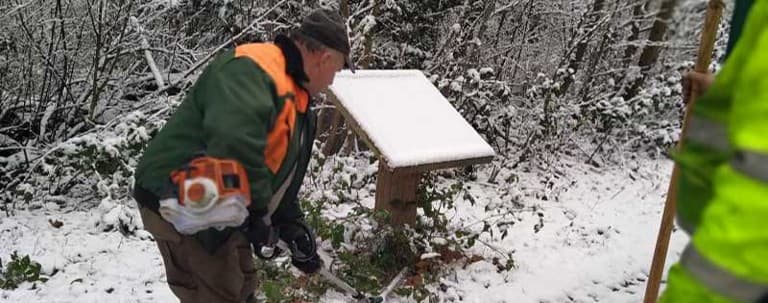 Pflege der Beschilderung auf Ewald 5